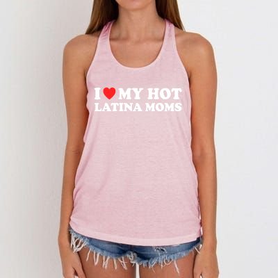 I Love My Hot Latina Moms I Heart My Hot Latina Moms Gift Women's Knotted Racerback Tank