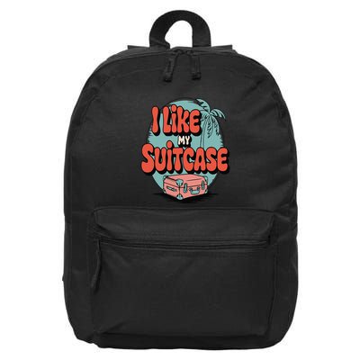 I Like My Sootcase Suitcase Funny Travel Bag Humor Meme 16 in Basic Backpack