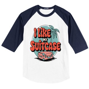 I Like My Sootcase Suitcase Funny Travel Bag Humor Meme Baseball Sleeve Shirt