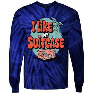 I Like My Sootcase Suitcase Funny Travel Bag Humor Meme Tie-Dye Long Sleeve Shirt