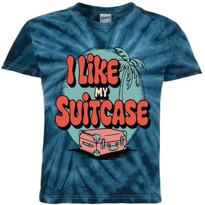 I Like My Sootcase Suitcase Funny Travel Bag Humor Meme Kids Tie-Dye T-Shirt