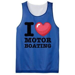 I Love Motor Boating Funny Sailor Sailing Sailboat Graphic Funny Gift Mesh Reversible Basketball Jersey Tank