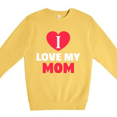 I Love My Loving Mom Grandma Grand Family Great Gift Premium Crewneck Sweatshirt