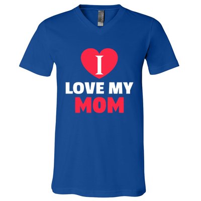 I Love My Loving Mom Grandma Grand Family Great Gift V-Neck T-Shirt