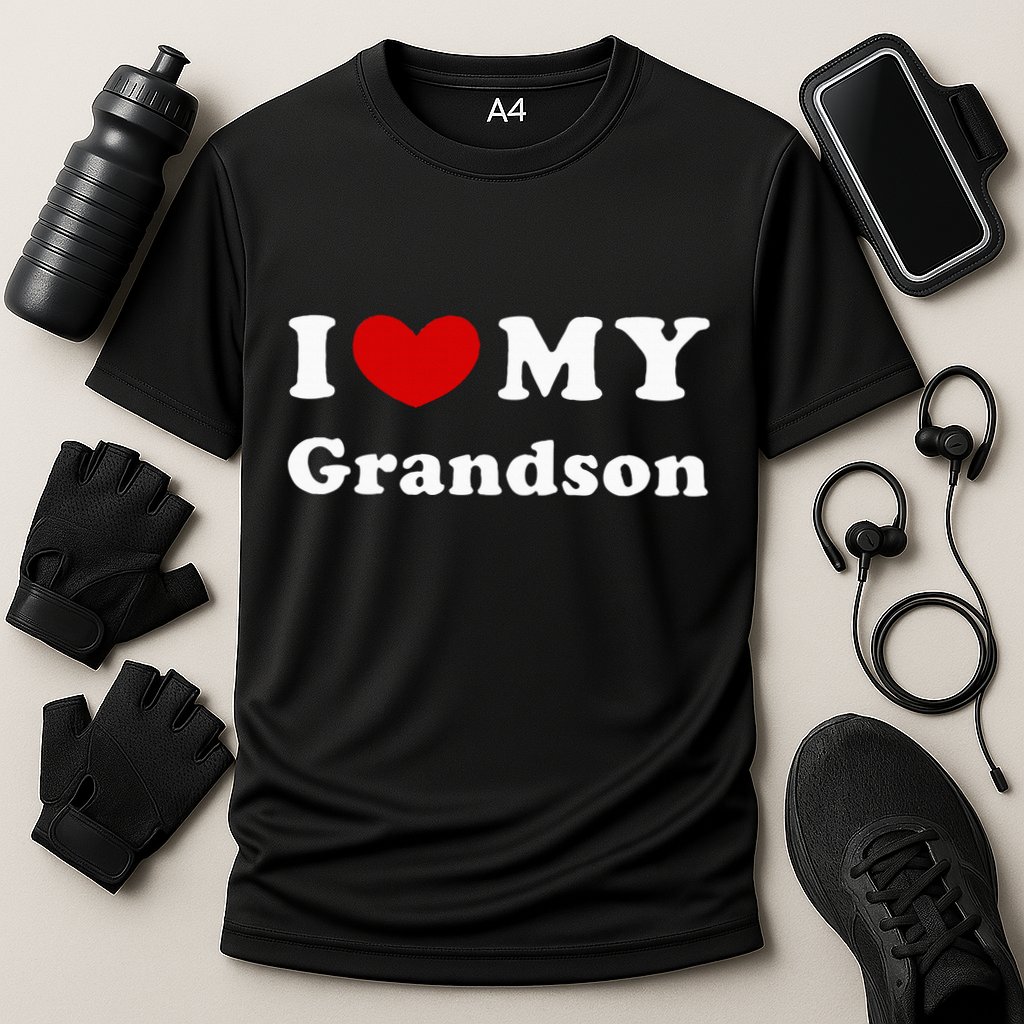 I Love My Grandson Cooling Performance Crew T-Shirt