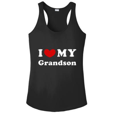 I Love My Grandson Ladies PosiCharge Competitor Racerback Tank