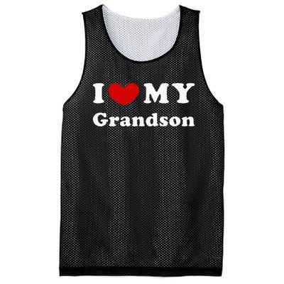 I Love My Grandson Mesh Reversible Basketball Jersey Tank