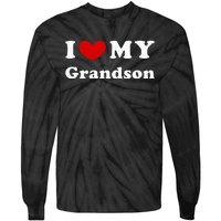 I Love My Grandson Tie-Dye Long Sleeve Shirt