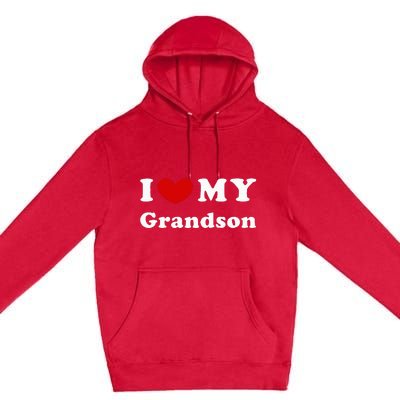 I Love My Grandson Premium Pullover Hoodie