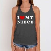 I Love My Niece Women's Knotted Racerback Tank