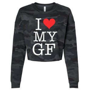 I LOVE My GF. VALENTINES DAY Cropped Pullover Crew