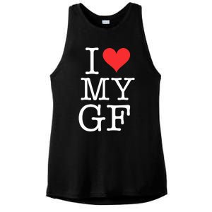 I LOVE My GF. VALENTINES DAY Ladies PosiCharge Tri-Blend Wicking Tank