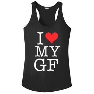 I LOVE My GF. VALENTINES DAY Ladies PosiCharge Competitor Racerback Tank