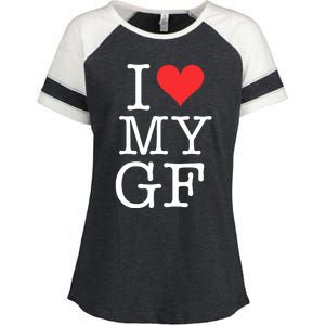 I LOVE My GF. VALENTINES DAY Enza Ladies Jersey Colorblock Tee