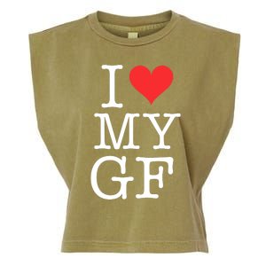 I LOVE My GF. VALENTINES DAY Garment-Dyed Women's Muscle Tee