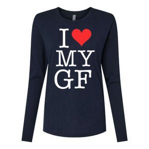 I LOVE My GF. VALENTINES DAY Womens Cotton Relaxed Long Sleeve T-Shirt