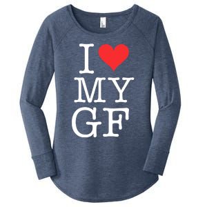 I LOVE My GF. VALENTINES DAY Women's Perfect Tri Tunic Long Sleeve Shirt