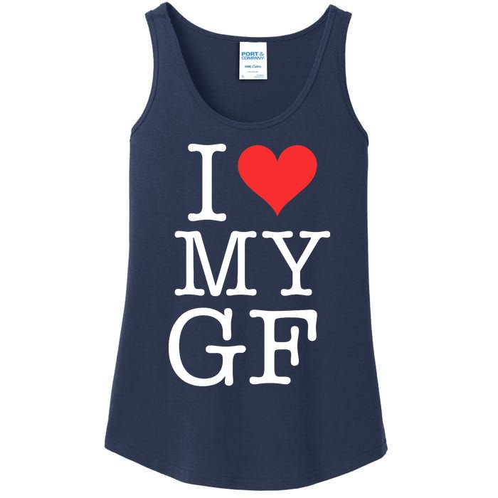 I LOVE My GF. VALENTINES DAY Ladies Essential Tank