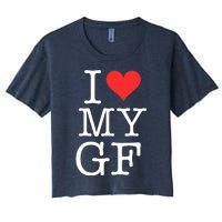 I LOVE My GF. VALENTINES DAY Women's Crop Top Tee