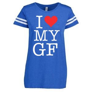 I LOVE My GF. VALENTINES DAY Enza Ladies Jersey Football T-Shirt