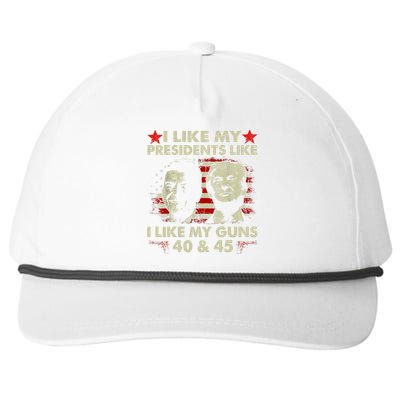 I Like My Presidents Like I Like My Guns 40 & 45 Vote Trump Snapback Five-Panel Rope Hat