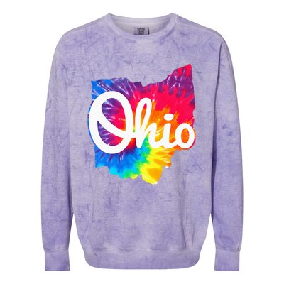 I Love My Ohio Home Script Colorblast Crewneck Sweatshirt