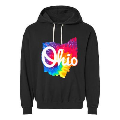 I Love My Ohio Home Script Garment-Dyed Fleece Hoodie