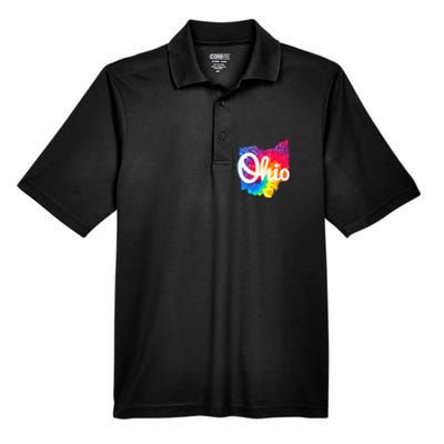 I Love My Ohio Home Script Men's Origin Performance Pique Polo