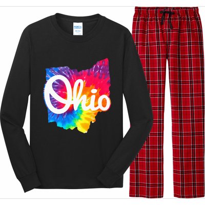 I Love My Ohio Home Script Long Sleeve Pajama Set