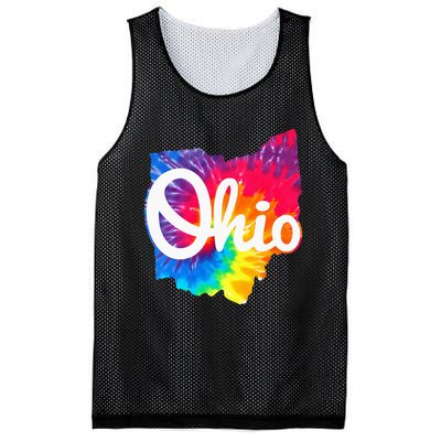 I Love My Ohio Home Script Mesh Reversible Basketball Jersey Tank