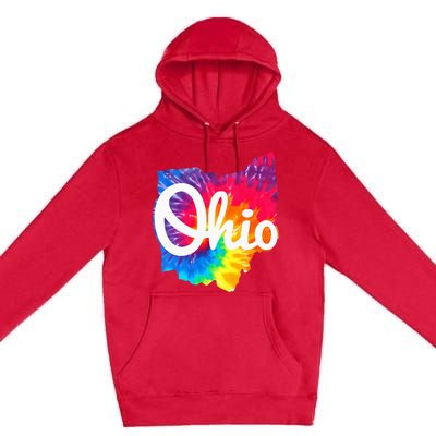 I Love My Ohio Home Script Premium Pullover Hoodie