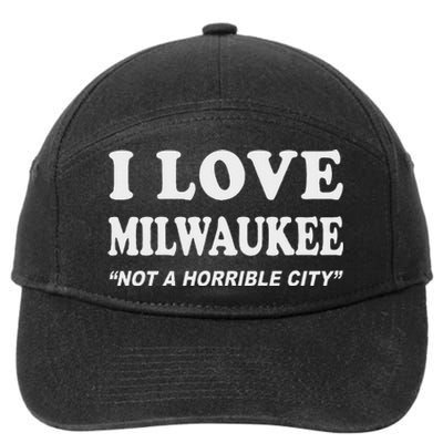 I Love Milwaukee Wisconsin Pride Design 7-Panel Snapback Hat