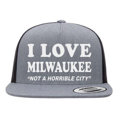 I Love Milwaukee Wisconsin Pride Design Flat Bill Trucker Hat