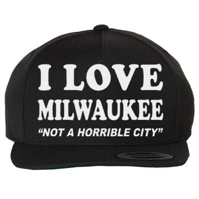 I Love Milwaukee Wisconsin Pride Design Wool Snapback Cap