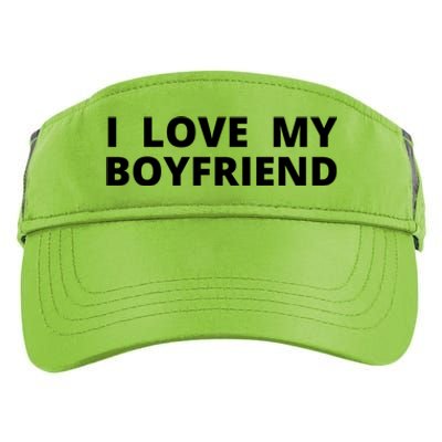 I Love My Boyfriend Funny Valentines Day Adult Drive Performance Visor