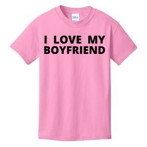 I Love My Boyfriend Funny Valentines Day Kids T-Shirt