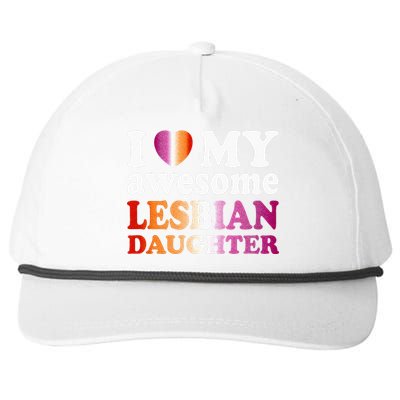 I Love My Awesome Lesbian Daughter Snapback Five-Panel Rope Hat