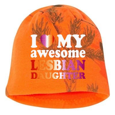 I Love My Awesome Lesbian Daughter Kati - Camo Knit Beanie