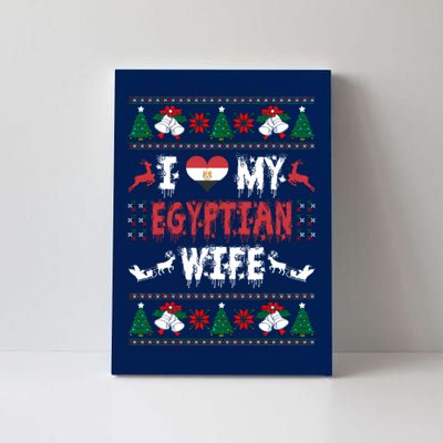 I Love My Egyptian Wife Ugly Christmas Canvas