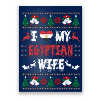 I Love My Egyptian Wife Ugly Christmas Poster