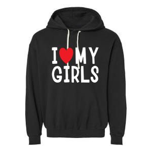 I Love My Family Celebration Cute Gift Garment-Dyed Fleece Hoodie