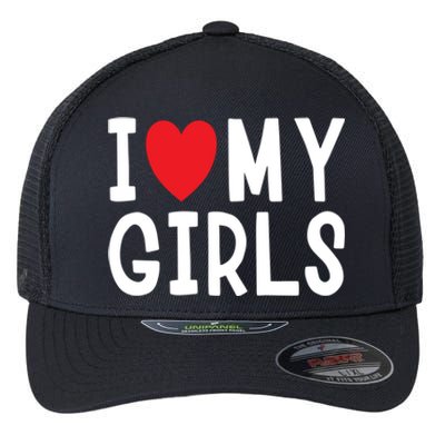 I Love My Family Celebration Cute Gift Flexfit Unipanel Trucker Cap