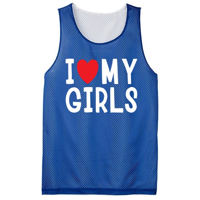 I Love My Family Celebration Cute Gift Mesh Reversible Basketball Jersey Tank