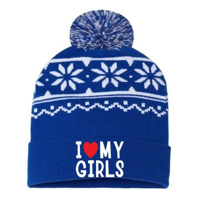 I Love My Family Celebration Cute Gift USA-Made Snowflake Beanie