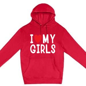 I Love My Family Celebration Cute Gift Premium Pullover Hoodie