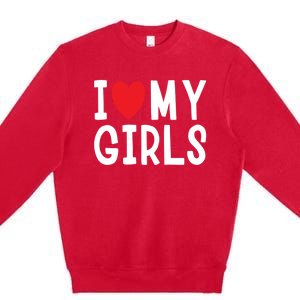 I Love My Family Celebration Cute Gift Premium Crewneck Sweatshirt