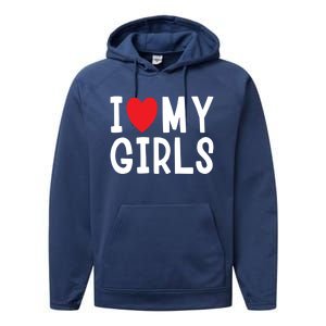 I Love My Family Celebration Cute Gift Performance Fleece Hoodie