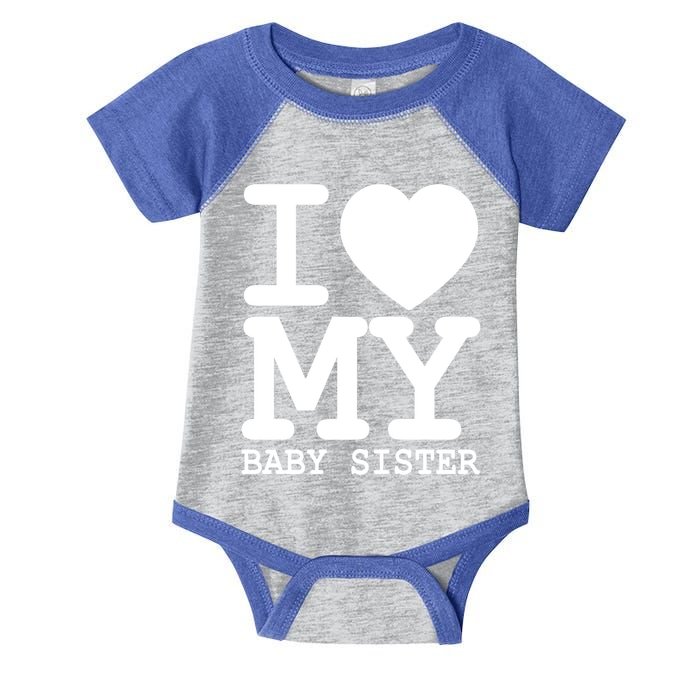 I Love My Sister Family Matching Valentines Day Gift Infant Baby Jersey Bodysuit