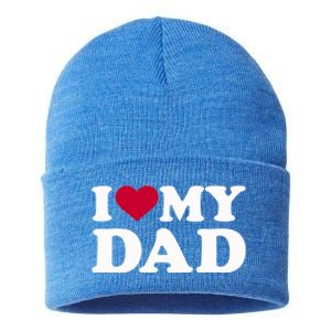 I Love My Dad Gift Sustainable Knit Beanie