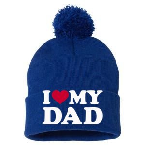 I Love My Dad Gift Pom Pom 12in Knit Beanie